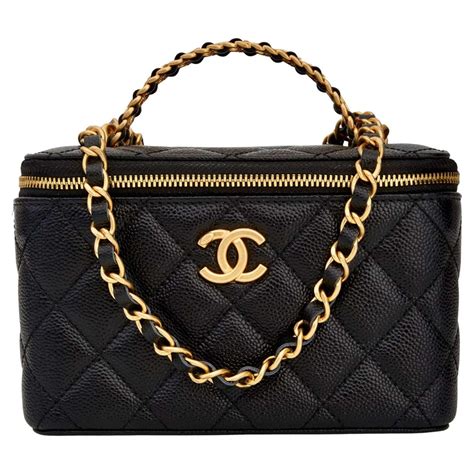 chanel vanity black bag